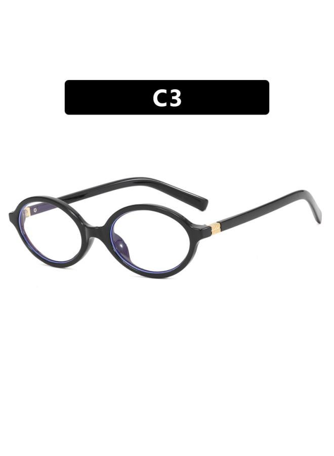 Generic Zhang Yuanying Same Glasses Frame Nerd Myopia Oval Plain Glasses Small Frame Retro Korean Style Plain Glasses Frame For Women 