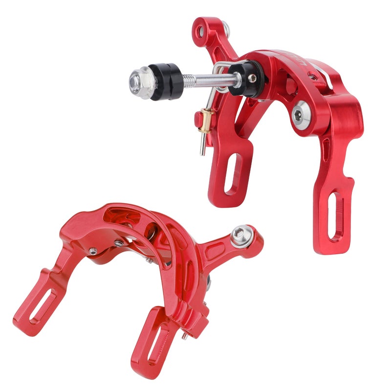 Lp Litepro Rear Bike C Caliper Red Aluminum Alloy - Lightweight Symmetrical Design - Hollow Structure for Road Cycling Bikes - Image 5