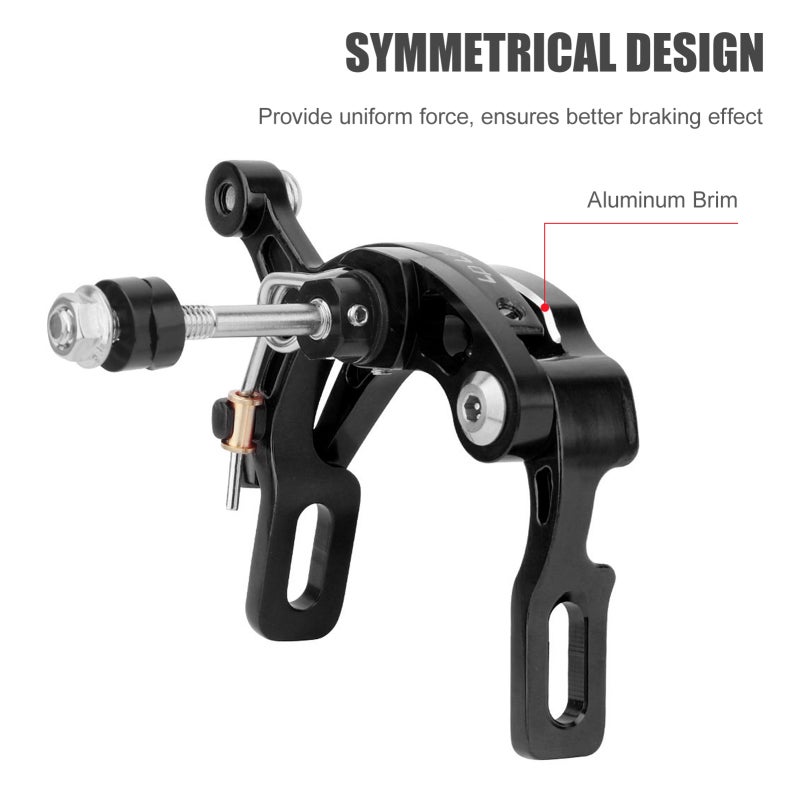 Lp Litepro Rear Bike C Caliper Red Aluminum Alloy - Lightweight Symmetrical Design - Hollow Structure for Road Cycling Bikes - Image 4