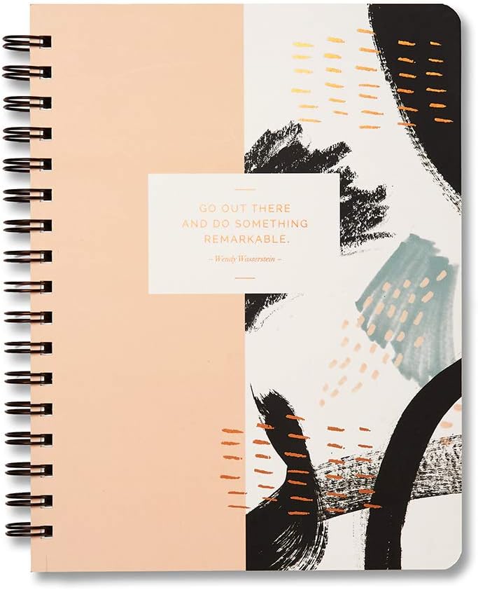 Compendium Spiral Notebook - Go out there and do something remarkable. — A Designer Spiral Notebook with 192 Lined Pages, College Ruled, 7.0”W x 9.25”H - Image 1