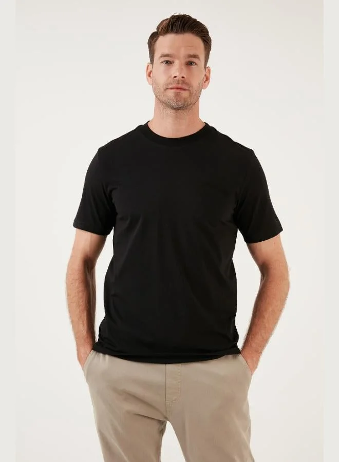 Buratti  Buratti Cotton Regular Fit Crew Neck Basic T Shirt Men's T SHIRT 59020201 for Men | Best Price UAE