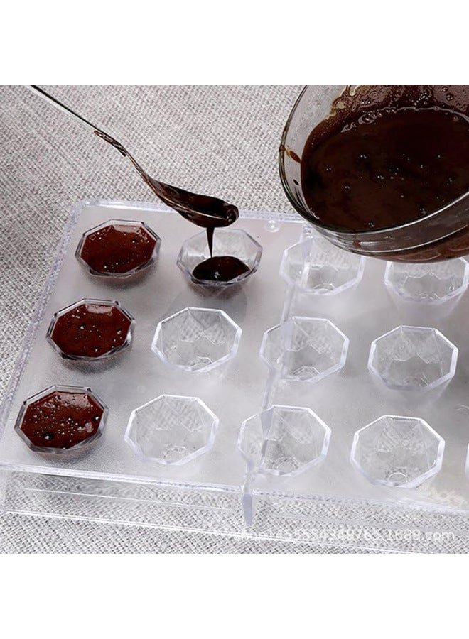 Direct Supply Chocolate Mold DIY Baking Tools Hard Plastic Transparent Chocolate Candy Mold Baking Mold-Color:semicircular Spiral Pattern - Image 5