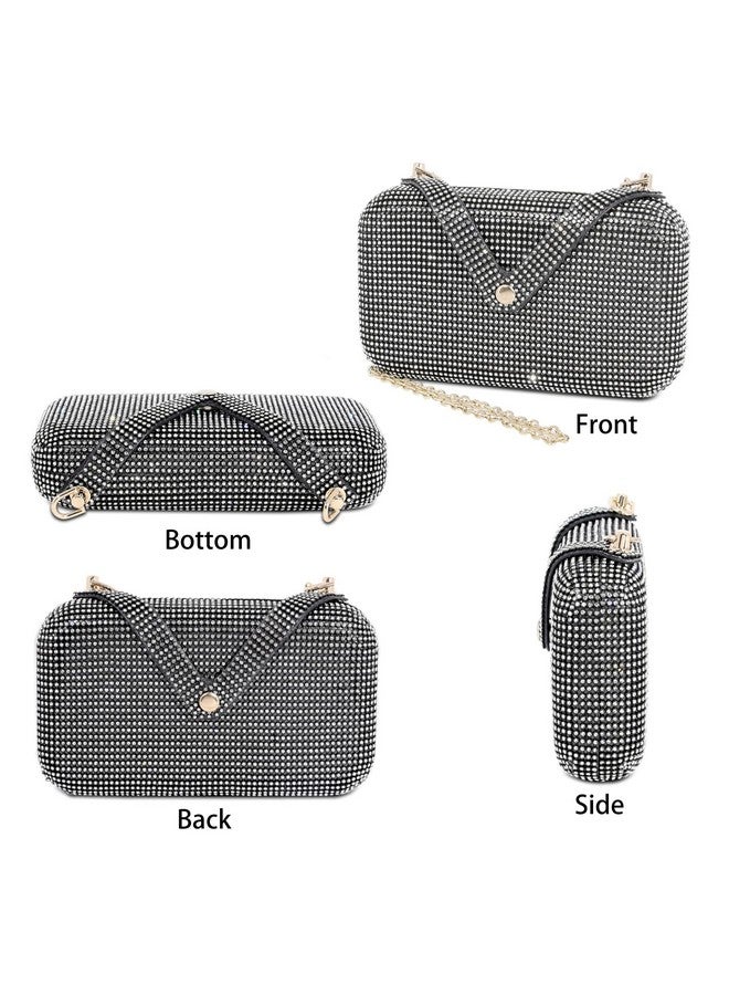 Naimo Women Sparkly Rhinestone Clutch Purse Bling Crystal Evening Bag Handbag for Wedding Party Prom Bride - Image 2