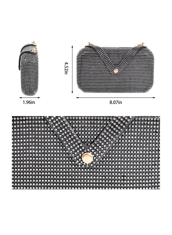 Naimo Women Sparkly Rhinestone Clutch Purse Bling Crystal Evening Bag Handbag for Wedding Party Prom Bride - Image 1