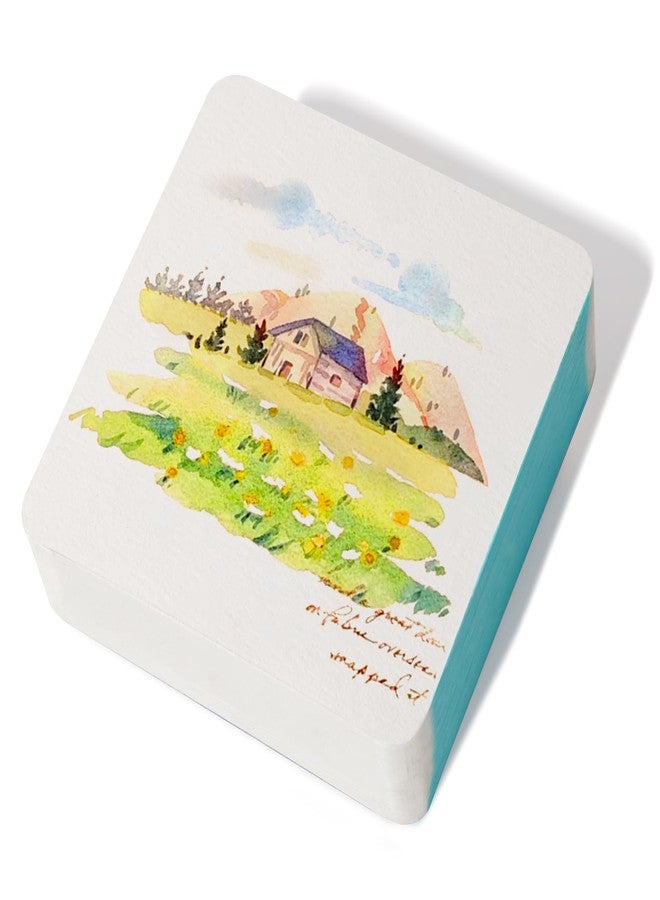 Lightwish 60 Sheets Mini Square Painting Notebook 3.5 * 3.5'' Cold Press 300gsm/140lb, Portable Tearable Travel Size Portable Tearable Square Painting Notebook, Watercolor Art Paper Sketchbook - Image 1