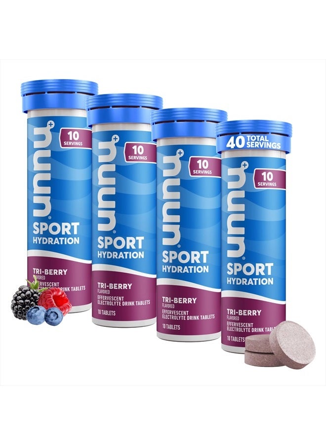 Nuun Sport: Electrolyte Drink Tablets, Tri-Berry,10 Count (Pack of 4)  - Image 1