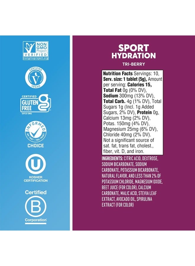 Nuun Sport: Electrolyte Drink Tablets, Tri-Berry,10 Count (Pack of 4)  - Image 5
