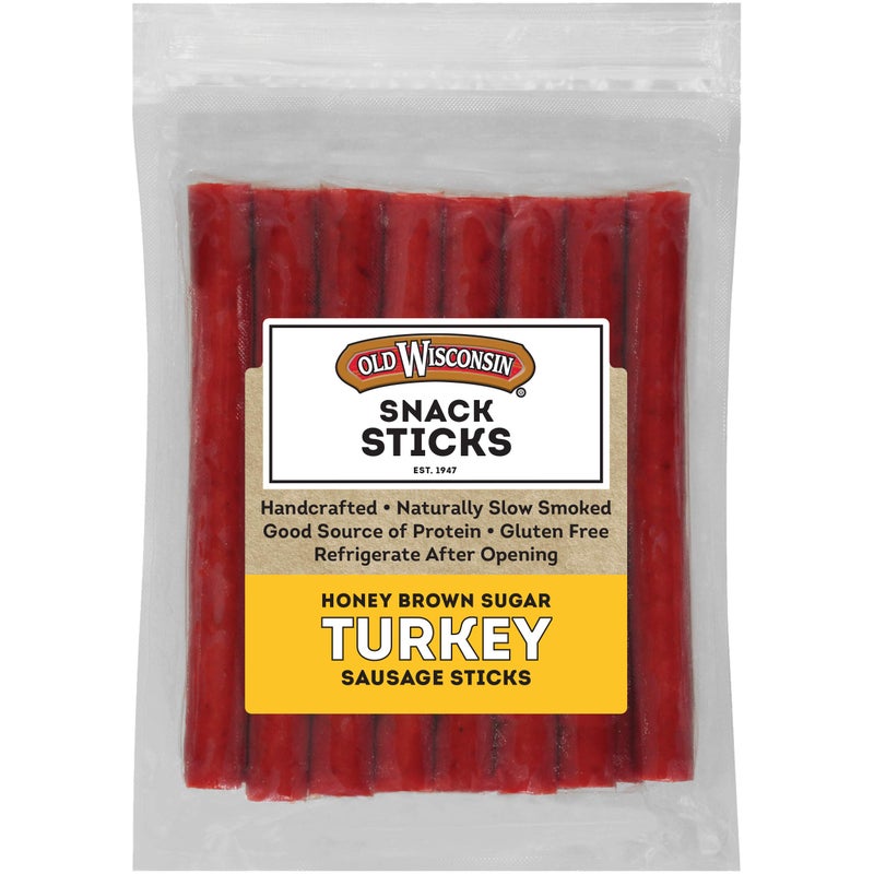 Old Wisconsin Honey Brown Sugar Turkey Sausage Snack Sticks Naturally Smoked Ready to Eat High Protein Low Carb Keto Gluten Free 16 Ounce Resealable Package Honey Turkey - Image 3