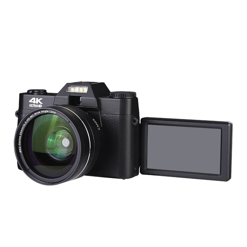4K Digital Camera 56MP Autofocus Entry Microslice Digital Camera Home Travel Camera with WIFI Camera 16X Digital Zoom Compact Camera 3.0 inch Screen With 32GB SD Card + 2 Batteries + Lanyard - Image 5