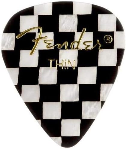 Fender Graphic Guitar Picks 351 Shape Checker Thin 12Pack