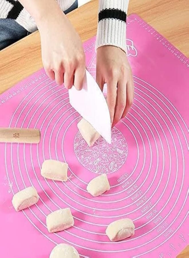 Spaceshoop Silicone Pastry Mat Large Baking Mat 40 * 50cm Expandable Kitchen Food Preparation Easy Clean Random Supply Peguy Belle Innovations