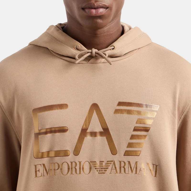 EA7 Emporio Armani Beige Men's Train Logo Series Hoodie for Men | Best Price UAE