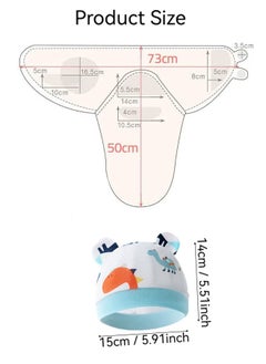 Dominy 3-Pack Baby Swaddle Blankets for 0-6 Months, 100% Cotton Adjustable Swaddling Sleep Sack, Super Soft Newborn Essentials for Girls & Boys, 73x50cm  - Image 3