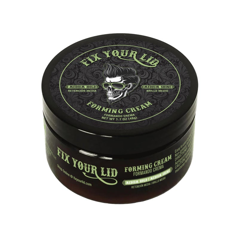 Fix Your Lid Forming Cream 3.75 oz Medium Hold Hair Cream For Men - Mens Hair Gel Medium Shine - All Day Hold Styling Cream For All Hairstyles - Easy To Wash Out - Image 1
