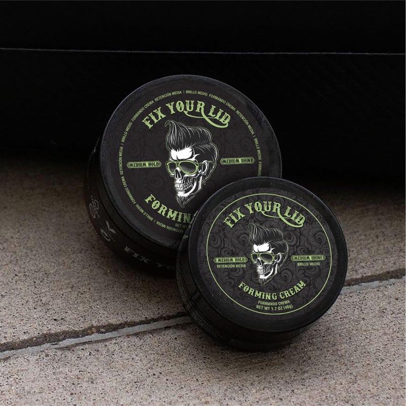Fix Your Lid Forming Cream 3.75 oz Medium Hold Hair Cream For Men - Mens Hair Gel Medium Shine - All Day Hold Styling Cream For All Hairstyles - Easy To Wash Out - Image 2