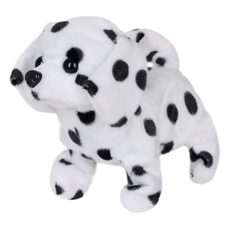 Hamleys كلاب البج في اللعب - لعبة كلب ناطق ومشاة ناعمة | ألعاب حيوانات تفاعلية للأطفال من عمر 3 سنوات فما فوق | هدية عيد ميلاد للأطفال | لعبة دمية كلب محشوة | ألعاب تعمل بالبطارية، أسود-أبيض - Image 2