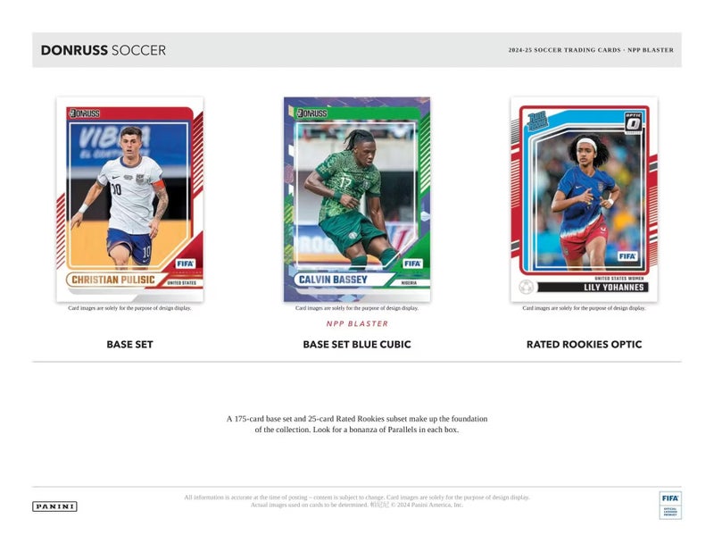 Panini 2024/25 بانيني دونروس كرة القدم صندوق بطاقات التداول 6 عبوات (نسخ حمراء مكعبة حصرية) - Image 2