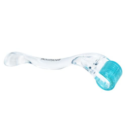 INCELLICE Derma Roller, Microneedling Roller with 200 Real Individual Titanium Needles, Professional Microneedle Roller for Men and Women Home Use - Ice Blue - Image 2