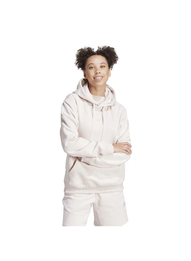 adidas أديداس سويت شيرت تدريب وردي بغطاء رأس M Lng Fl XS