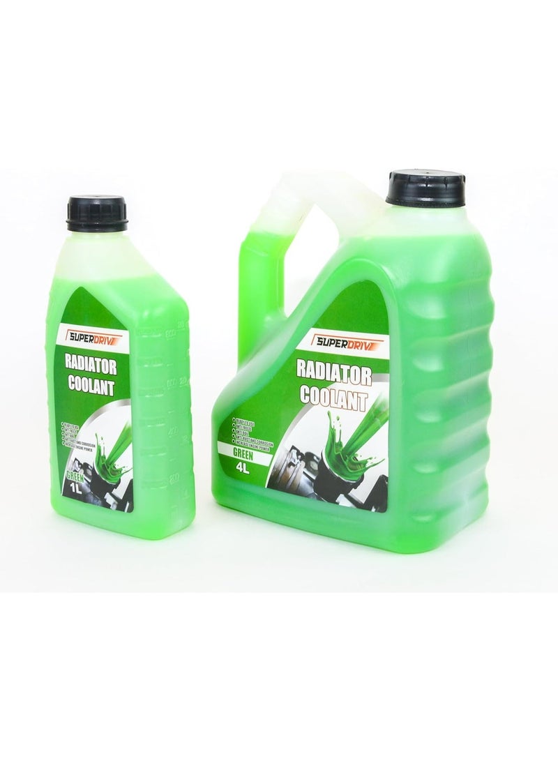 Superdrive Engine Coolant Offer for Car Radiator Anti-Freeze & Boil 4L+1L - Green - Image 2