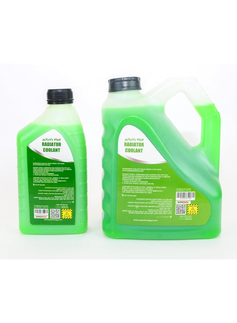 Superdrive Engine Coolant Offer for Car Radiator Anti-Freeze & Boil 4L+1L - Green - Image 3