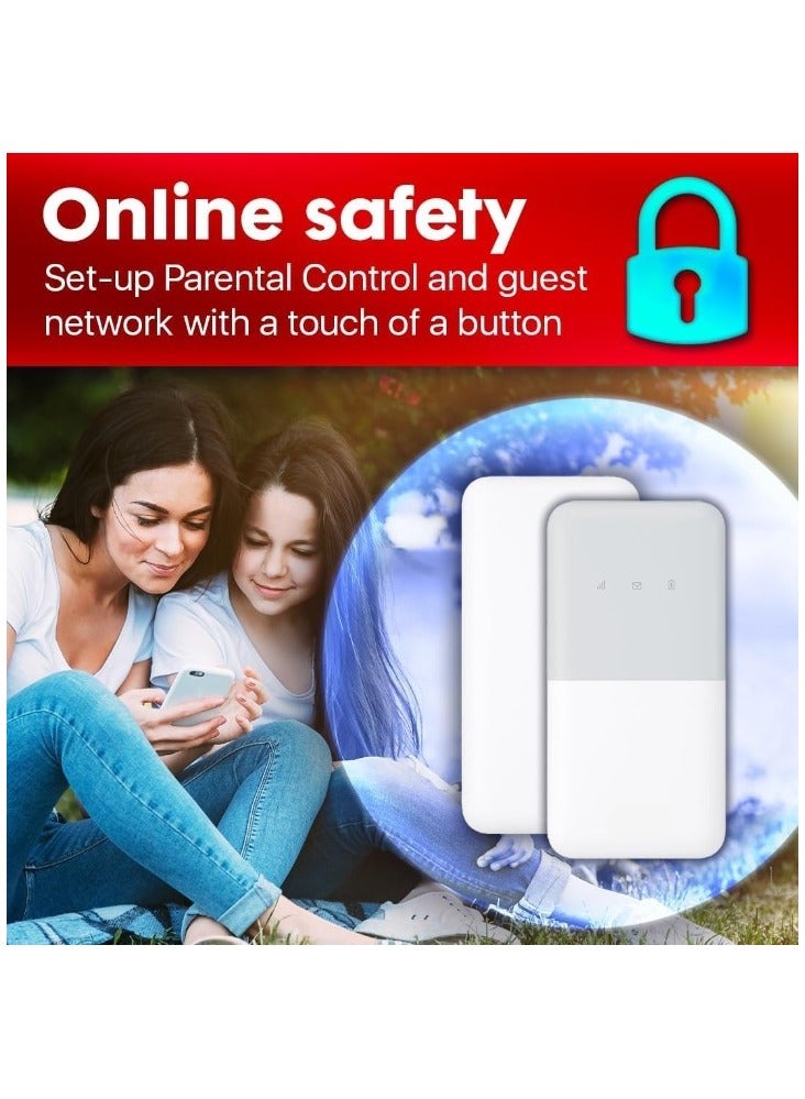 ريبنيو جهاز توجيه E5586-326 CAT 4 محمول 4G منخفض التكلفة للسفر Wi-Fi يتجول في جميع شبكات العالم مع شريحة SIM SMARTY مجانية باللون الأبيض - Image 4