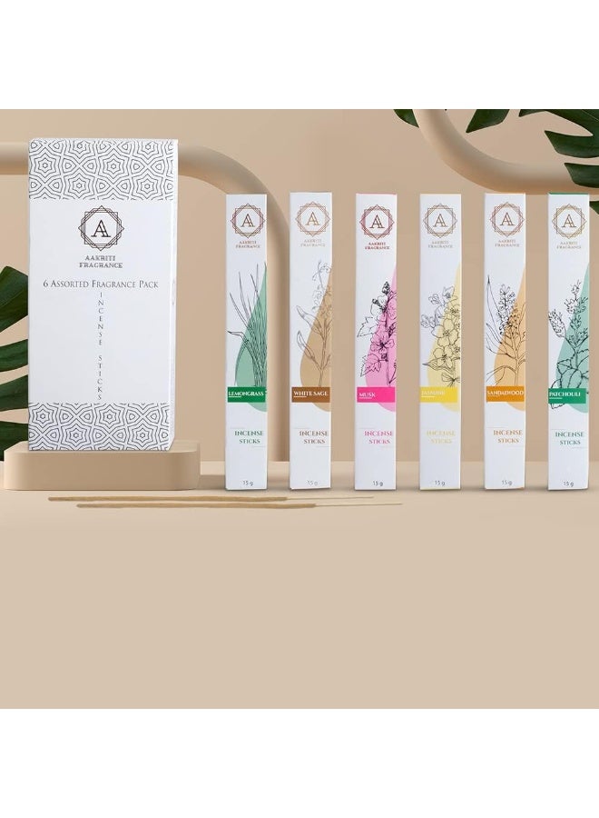 Aakriti Gallery مجموعة أعواد البخور العضوية المتنوعة 15 جرام (مجموعة 2) - Image 2