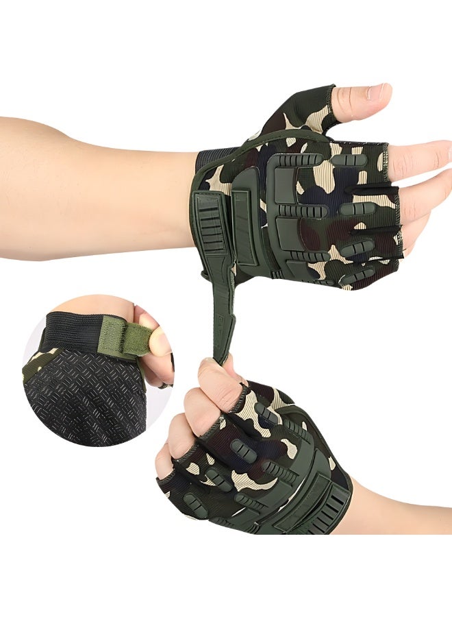 Half finger gloves for gym and motorcycle riding - Image 1