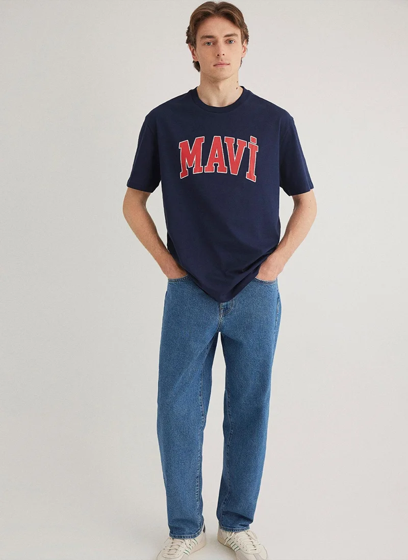 MAVI Mavi Logo Printed Navy T-Shirt