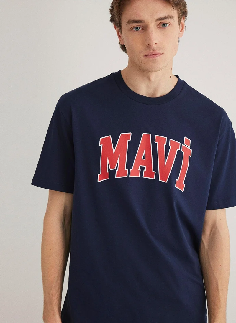 MAVI Mavi Logo Printed Navy T-Shirt