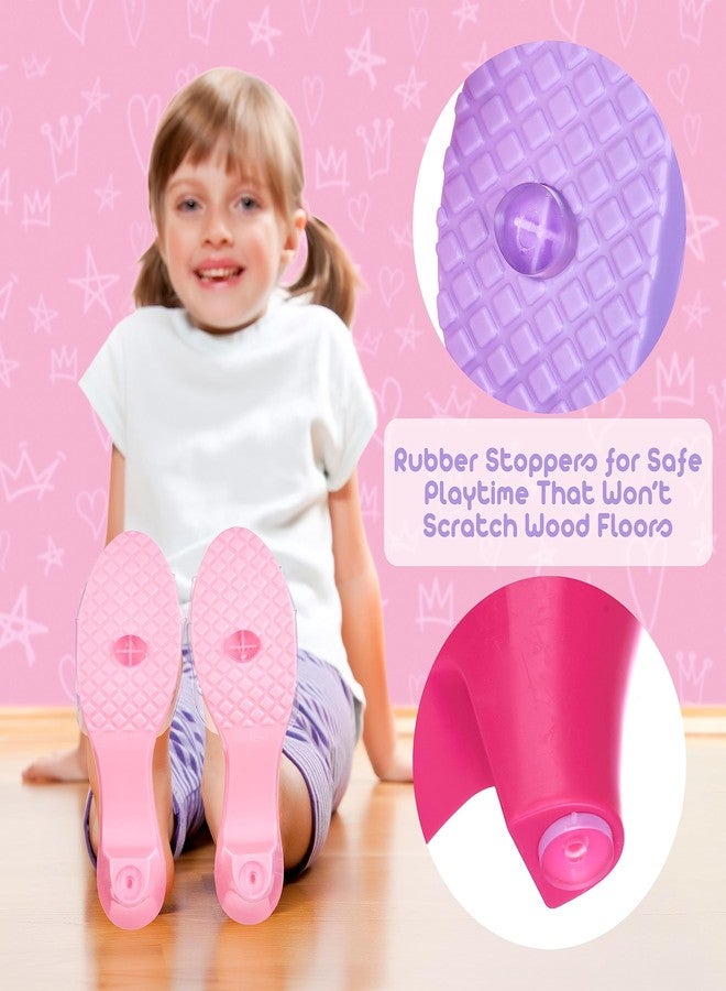 PRINCESS EXPRESSIONS 3-Pack Princess Shoe Set - Dress Up Royalty Kids Heels Slip On Shoes - Pastel Colored Princess Dress Up Shoes, Pretend Play High Heels For Kids - Fits Toddler Size 7-10 - Image 3