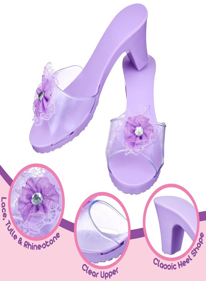 PRINCESS EXPRESSIONS 3-Pack Princess Shoe Set - Dress Up Royalty Kids Heels Slip On Shoes - Pastel Colored Princess Dress Up Shoes, Pretend Play High Heels For Kids - Fits Toddler Size 7-10 - Image 5