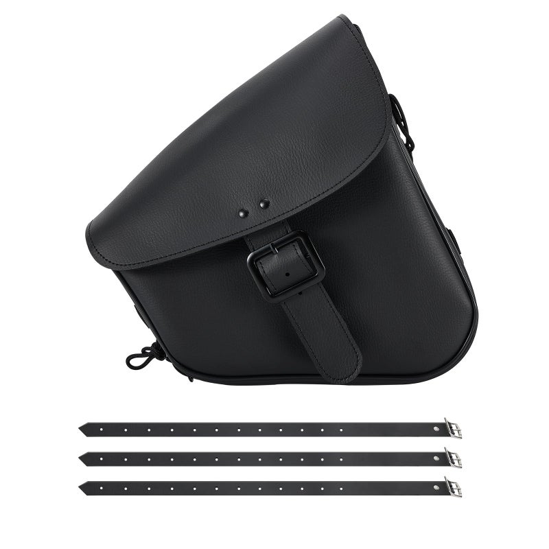 GARGOYLE BELLS Motorcycle Swing Arm Bag Solo Saddle Bags For Sportster Softail PVC Waterproof Motorcycle Luggage Bags for Motorcycle or Bike Right Side BlackSingle Buckle - Image 3