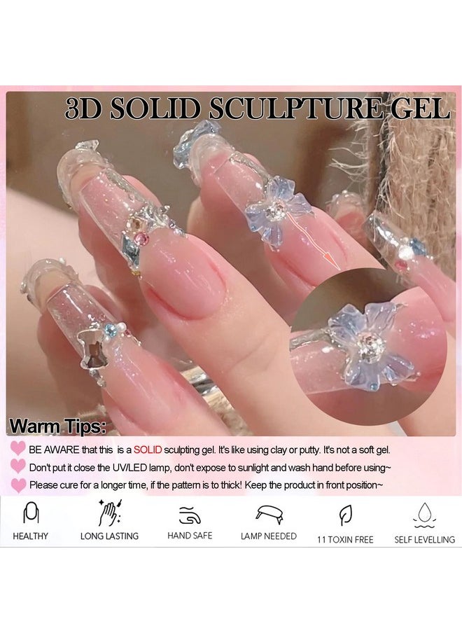 YEPYEPGO Solid Sculpture Builder Gel For Nails Nail Sculpting Gel Nonsticky Hand Solid Builder Gel Upgrade Hard Nail Extension Gel 3D Sculpting Gel For Nail Art Design Clear 15G  - Image 4