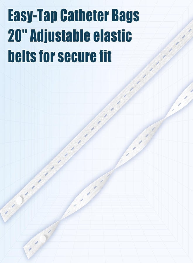 Atsuhut 10 Pack Urinary Drainage Bag 1000ml/cc Catheter Leg Bag, Anti-Reflux Valve, Easy Flip Drain, Elastic Adjustable Cloth Straps, Individual Package - Image 3