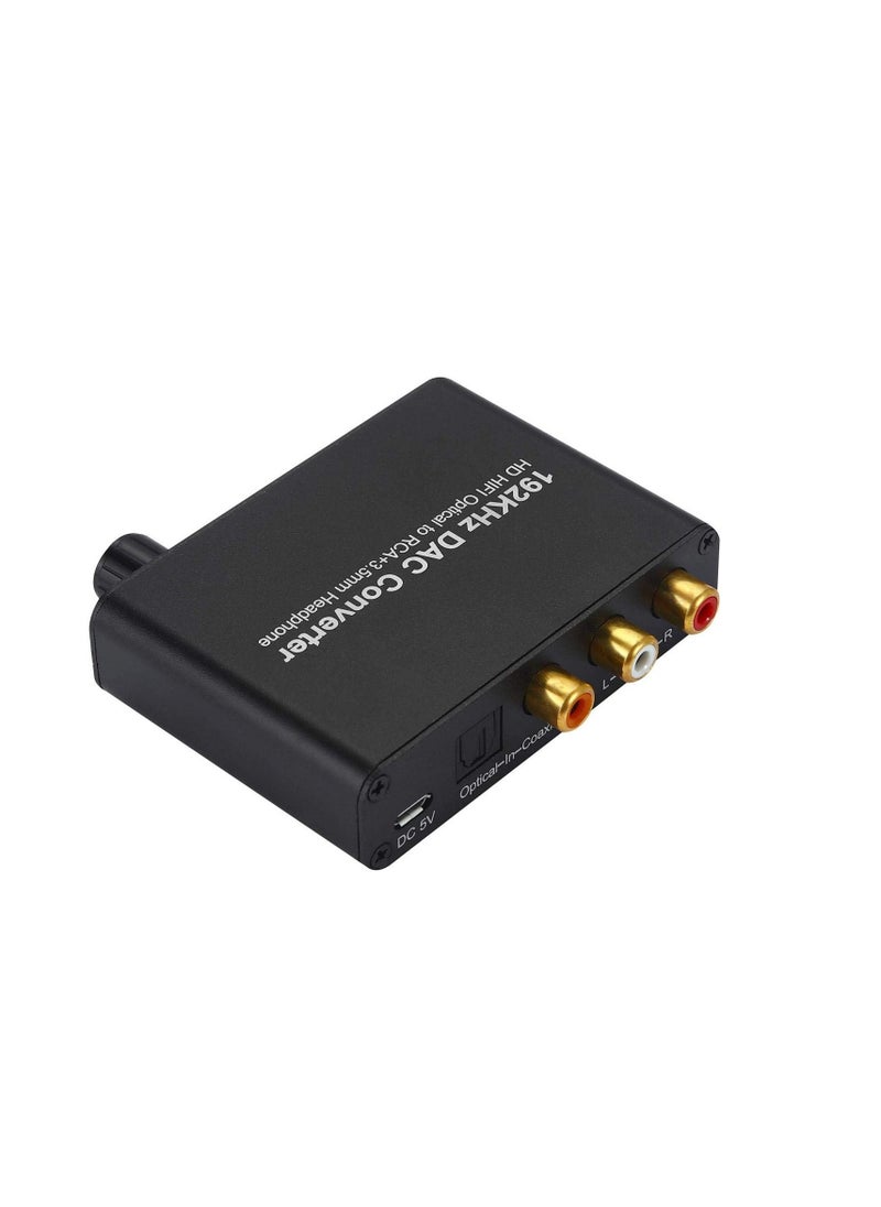 Generic - Digital Audio Decoder DAC CH Support DTS Dolby Digital to Analog Converter Optical Coaxial to RCA Jack Audio - Image 1