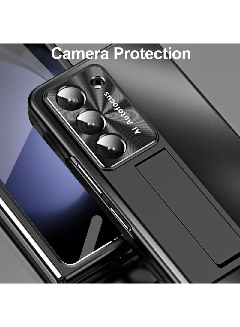 Barakah Case for Samsung Galaxy Z Fold 5 with S Pen, Pen Holder & Screen Protector, Hinge Coverage Protection Luxury Phone Cover, Stand Adjustable, Shockproof Cover All-Inclusive Case (Black) - Image 5
