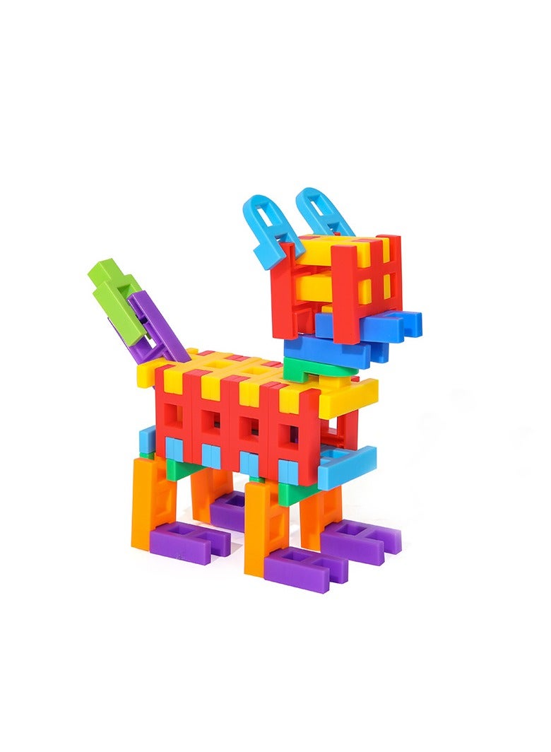 92 pieces of large building blocks, children's plastic bucket DIY toys, large block assembly, large particles  - Image 2