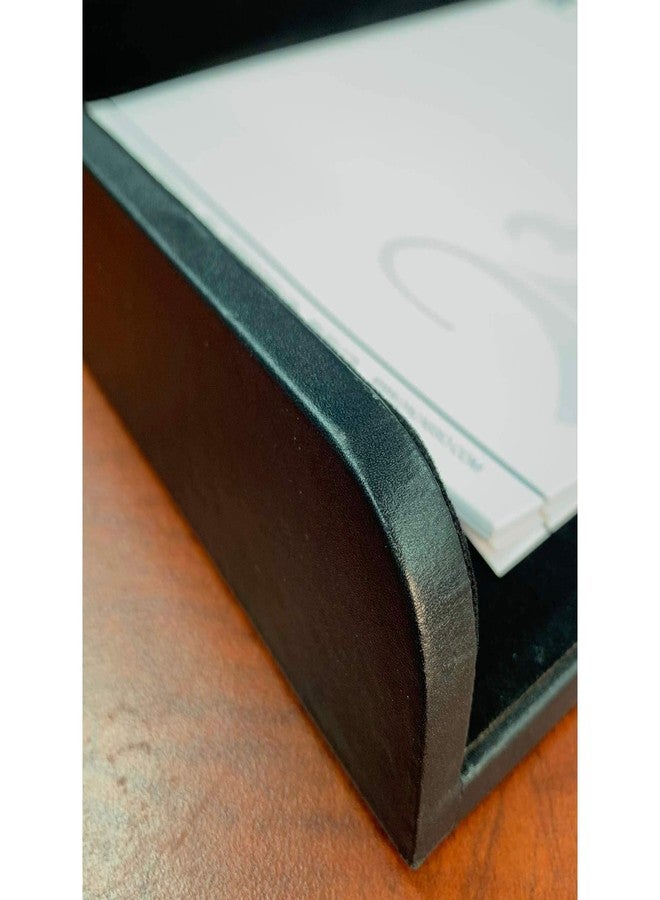 Dacasso Black Leather Side Load Letter Tray - Image 5