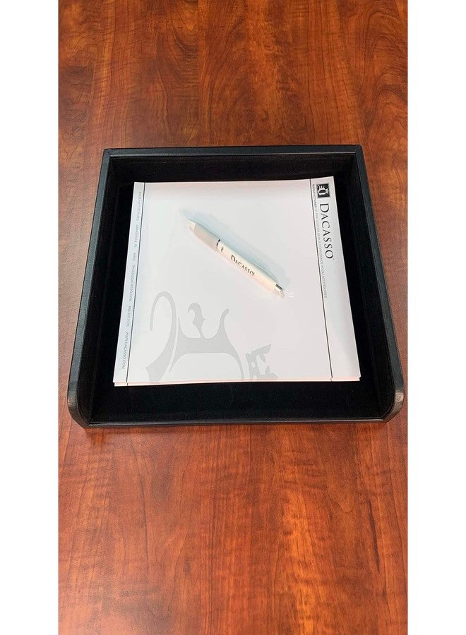 Dacasso Black Leather Side Load Letter Tray - Image 4