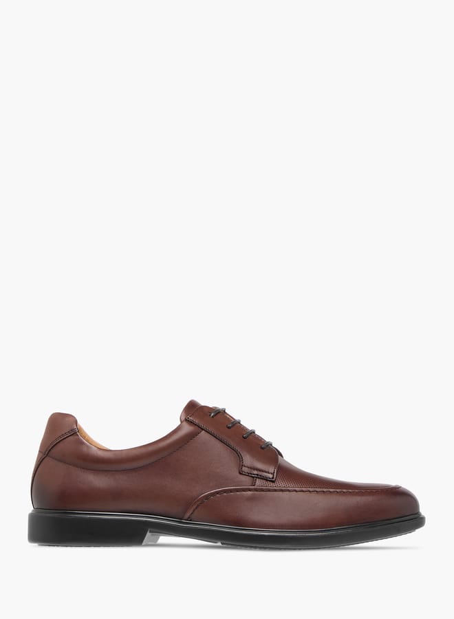 DUCHINI Mens Textured Lace-Up Derby Shoes - Image 1