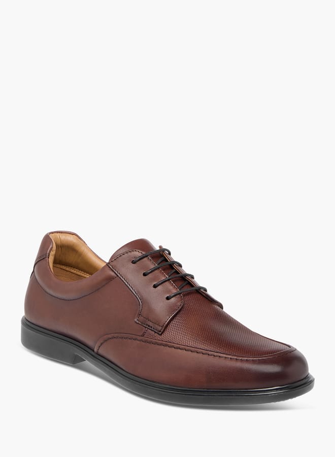 DUCHINI Mens Textured Lace-Up Derby Shoes - Image 3