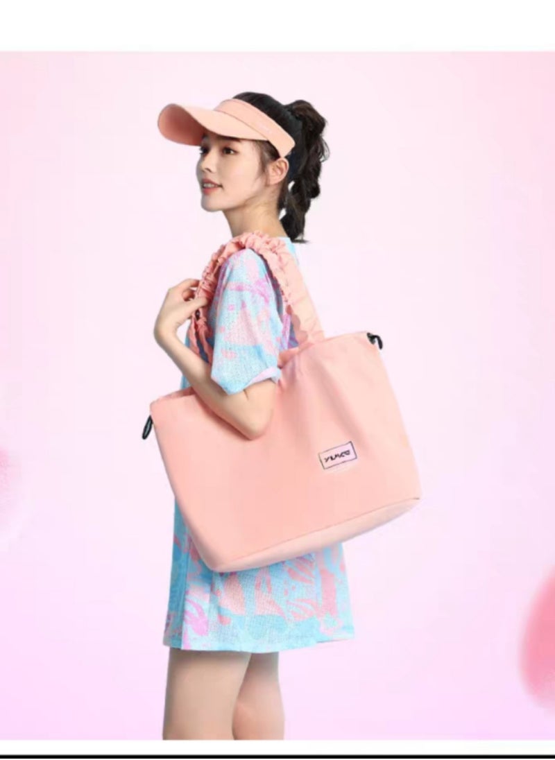 YUKE Pink fitness bag with dry wet separation swimming bag  - Image 2