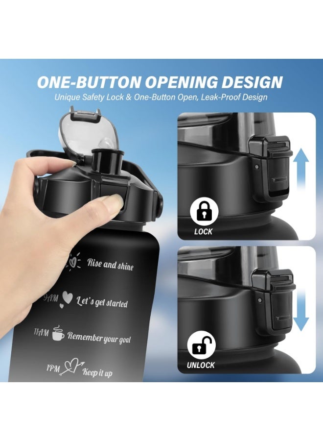 ROEIEIS Water Bottle 2L Motivational Water Bottles with Times to Drink, Half Gallon Water Jug with Handle & Removable Straw, BPA Free and Leakproof for Outdoor Sports and Fitness - Image 5