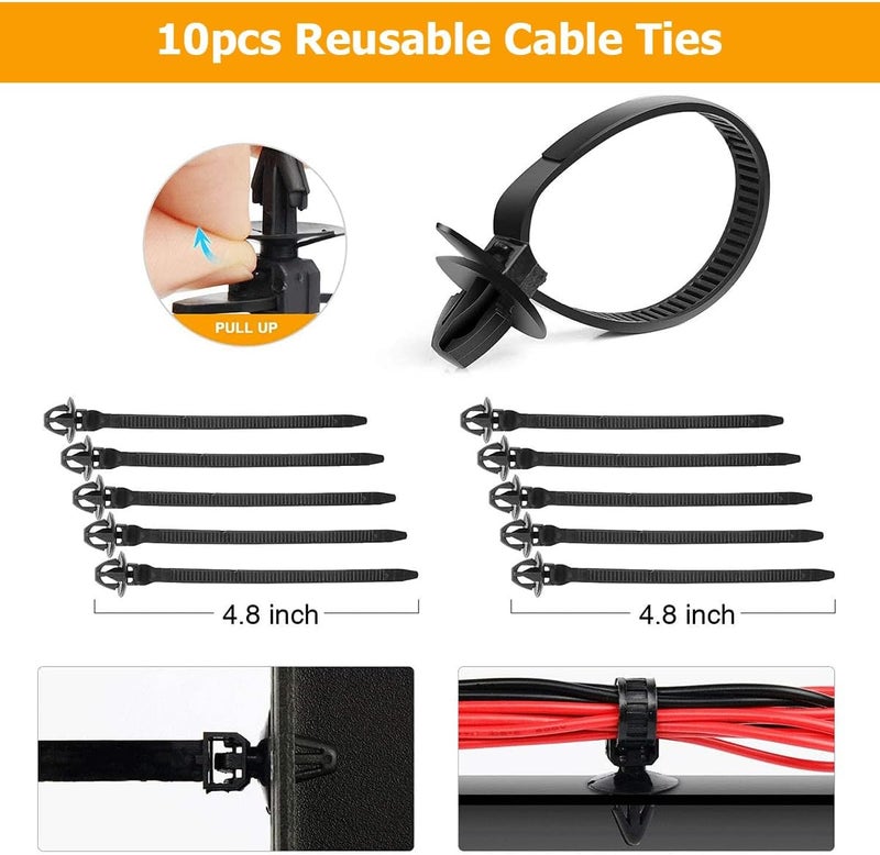 Bittwee 60PCS Car Wire Loom Harness Routing Clips Assortment - Image 3