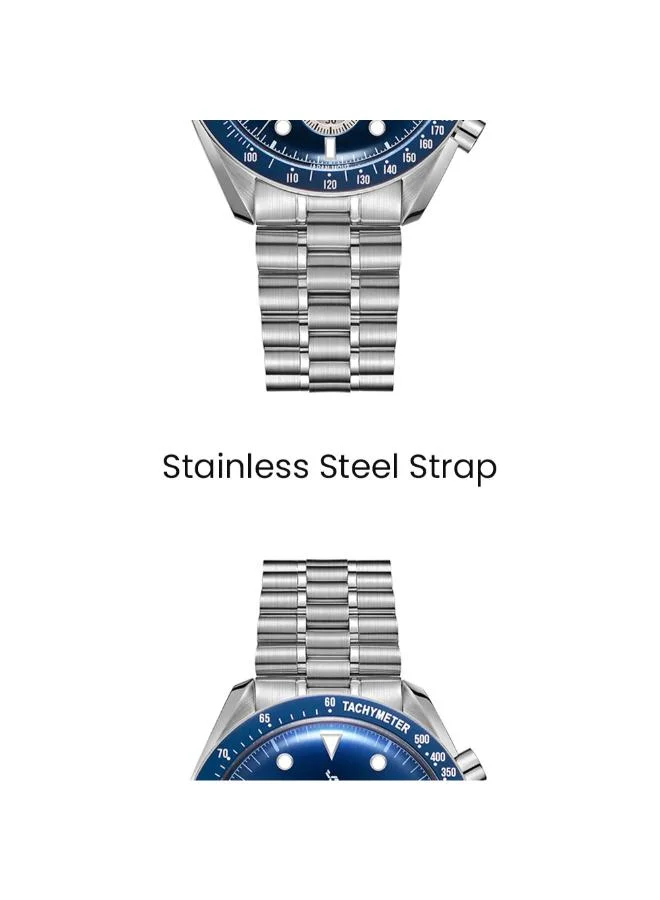 TORNADO Men's Stainless Steel Chronograph Watch T22103-SBSN - 42 mm