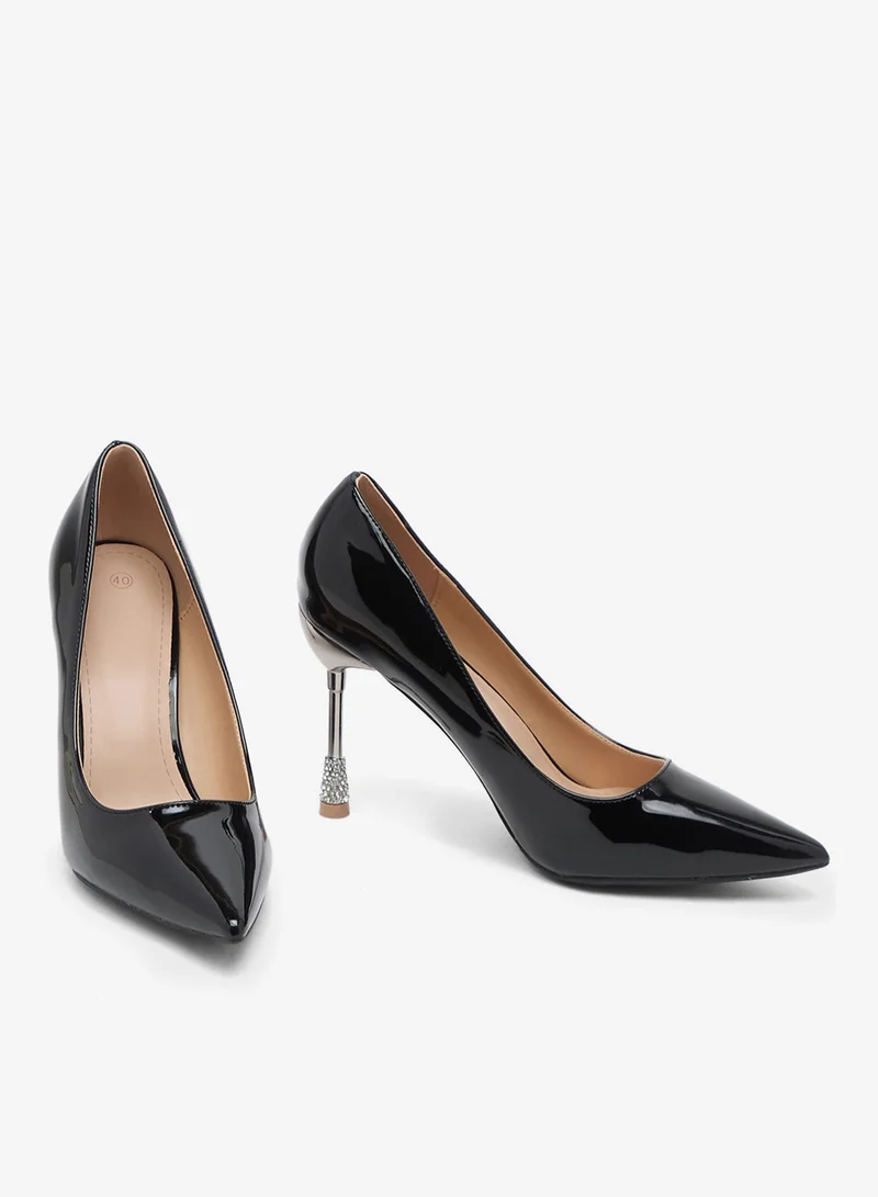 Khizana Black High Heeled Pump for Women | Best Price UAE