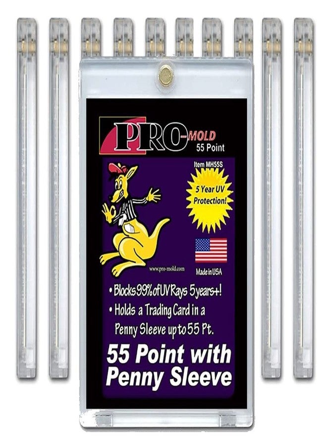 Pro-Mold 10-Count Pro-Mold 55pt. Magnetic ONE-Touch Card Holders Holds Sleeved Card MH55S (with Microfiber Cloth) - Image 4