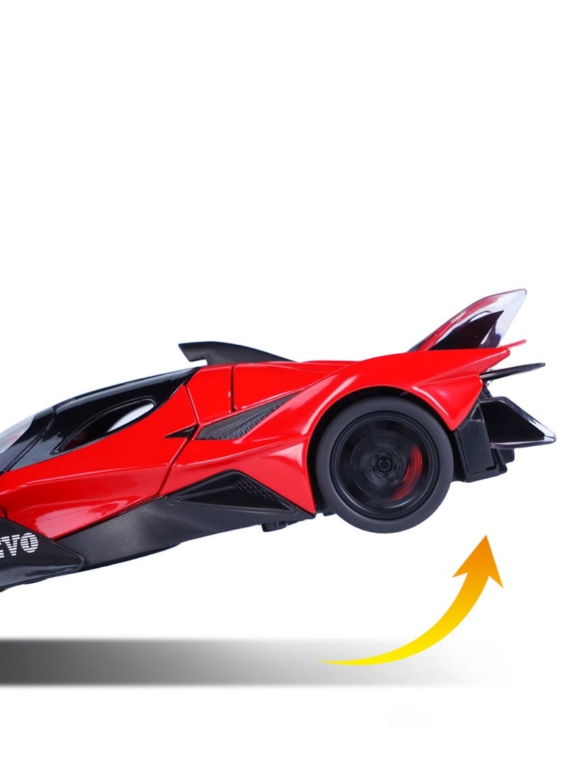 HALAMODO 1:32 Apollo Sun God Sports Car Model , Alloy Simulation RC With Light & Sound Force Control Toy for Kids Boy Girl Gift Collectible Display, Red 15.6 cm*6.8 cm*3.9 cm - Image 5