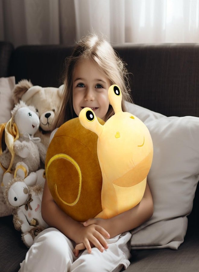 MUPI Snail Plush Pillow Toy Cute Stuffed Animal Snail Plush Kawaii Soft Decor Plushies Doll Gifts for Adults Kids Boys Girls Room Decor (Yellow 7.8 Inch) - Image 3
